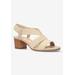 Extra Wide Width Women's Jodi Sandal by Bella Vita in Natural Textured Gore (Size 9 1/2 WW)