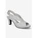 Women's Christy Sandals by Easy Street in Silver Glitter (Size 8 1/2 M)