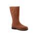 Wide Width Women's Franki Mid Calf Boot by Trotters in Luggage (Size 10 W)