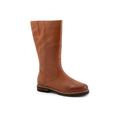 Wide Width Women's Franki Mid Calf Boot by Trotters in Luggage (Size 8 W)