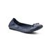 Women's Sunnyside Ii Casual Flat by White Mountain in Navy Smooth (Size 6 1/2 M)