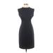 MM. LaFleur Cocktail Dress - Sheath Mock Sleeveless: Black Print Dresses - Women's Size 2