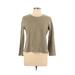 Croft & Barrow Pullover Sweater: Tan Print Tops - Women's Size Large