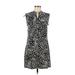 Valerie Bertinelli Casual Dress: Black Snake Print Dresses - Women's Size 8