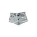 Kendall & Kylie Denim Shorts: Silver Solid Bottoms - Women's Size 27 - Light Wash