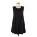 Brandy Melville Casual Dress - A-Line Scoop Neck Sleeveless: Black Solid Dresses