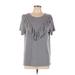 Express Short Sleeve T-Shirt: Gray Tops - Women's Size Large