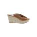 Kate Spade New York Wedges: Tan Print Shoes - Women's Size 11 - Open Toe