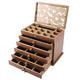 Jewellery Box Wooden Brown Jewellery Box Jewellery Storage Jewellery Box with 6 Layers, Gift for Your Loved Ones