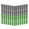 Golf Grip Tour Fit Dual Compound Premium Half Cord Golf Grips Standard Midsize Golf Grips with Golf Tape Set of 1/3/6/9/13 (Midsize, Black/Green set of 13)