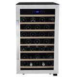 Allavino Cascina 19" 50 Bottle Single Zone Freestanding Wine Refrigerator in Gray | 33 H x 19 W x 23.75 D in | Wayfair KWR50S-1SR