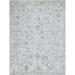 Gray/White 180 x 144 x 0.3 in Area Rug - EXQUISITE RUGS Rectangle Oriental Hand Loomed Wool/ Slat/Seagrass Area Rug in Ivory/Silver Viscose/Wool | Wayfair