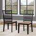 Steve Silver Furniture Magnolia Solid Wood Slat Back Side Chair Wood in Black/Brown | 40.25 H x 20 W x 23 D in | Wayfair MM500S