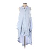 Peter Som Collective Casual Dress - High/Low Cold Shoulder Sleeveless: Blue Dresses - Women's Size 0