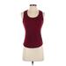 PST By Project Social T Sleeveless T-Shirt: Burgundy Tops - Women's Size Small