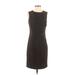 Tahari Casual Dress - Sheath Crew Neck Sleeveless: Brown Dresses - Women's Size 4