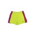 Nike Athletic Shorts: Green Color Block Activewear - Women's Size Medium