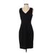 J.Crew Cocktail Dress - Sheath V Neck Sleeveless: Black Print Dresses - Women's Size 2