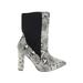 Chase & Chloe Boots: Black Snake Print Shoes - Women's Size 8 - Pointed Toe
