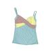 Lands' End Swimsuit Top Blue Print Sweetheart Swimwear - Women's Size 6