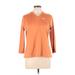 Nike Active T-Shirt: Orange Solid Activewear - Women's Size Large
