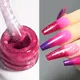 BORN PRETTY Glitter Sequins Thermal Gel Nail Polish Pink Eggshell 10ml 3 Colors Temperature Color