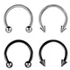 1/5/Pack Stainless Steel Septum Piercing Nose Ring Cartilage Horseshoe Earrings For Women Men Body