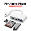 Lettore di schede SD TF 3 in 1 per Apple iPhone 14 12 13 11 Pro Max XR XS Convertitore fotocamera USB C per iPad Android Laptop Adattatore OTG