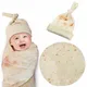 Burrito Baby Blanket Swaddle Flour Tortilla Swaddle Blanket Sleeping Swaddle Wrap With Hat