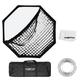 AMBITFUL FW95/37.4in Softbox Octagon Honeycomb Grid Bowens softbox, with Honeycomb Grid + Carrying Bag, for Bowens Mount lamp (95cm)