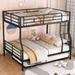 Full XL Over Queen Metal Bunk Bed with Trundle forBoys Girls Kids Teen