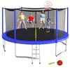 15FT/16FT Trampoline for Kids and Adults, Large Outdoor Trampoline with Basketball Hoop and Net