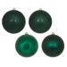 Vickerman 6" Midnight Green 4-Finish Ball Ornament Assortment, 4 per Box