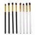 2 Set of 8pcs Professional Makeup Brush Cosmetic Eyeliner Blushes Portable Handle Makeup Tools for Woman (4pcs for One Set Black and White Golden One for Each)