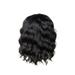 YOLAI Wig Fashion Short Curly Wig Women s Middle Part Black Water Wavy Short Curly Sleeve