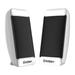 OUNONA 2pcs USB Powered Wired Laptop Computer PC Speakers Portable Multimedia Stereo Speaker for Laptop PC Computer (White)