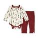 Dance of the Nutcracker Bodysuit & Ribbed Pant Set - Brick - 12 Months