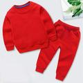 Lilgiuy Toddler Boy Girl Clothes Fall 12 Months-12T Casual Solid Color Round Neck Long Sleeve Pullover Tops & Pant Sets Kids Winter Outfits for Sports Red (9-10 Years)