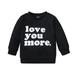 Sweatshirts for Teen Girls Letter Long Sleeve Outfit Toddler Shirt