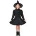 Tosmy Toddler Kids Girl Clothes Witch Style Comtome Party Dress Hat Outfit Set Kids Party Dress