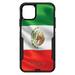 DistinctInk Case for iPhone 15 PLUS (6.7 Screen) - OtterBox Commuter Custom Black Case - Red White Green Mexican Flag Mexico