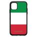 DistinctInk Case for iPhone 15 (6.1 Screen) - OtterBox Symmetry Custom Black Case - Italy Flag Red White Green - Show Your Love of Italy