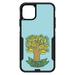 DistinctInk Case for iPhone 15 (6.1 Screen) - OtterBox Commuter Custom Black Case - Fruit of the Spirith - Tree - Yellow Teal