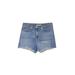 Levi's Denim Shorts: Blue Solid Bottoms - Women's Size 31 - Light Wash