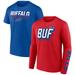 Men's Fanatics Branded Red/Royal Buffalo Bills Two-Pack T-Shirt Combo Set