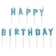Amscan 'Happy Birthday' Sparkly Blue Glitter Pick Cake Wax Candles 13 Pieces