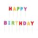 Amscan 'Happy Birthday' Multicoloured Rainbow Pick Cake Wax Candles 13 Pieces