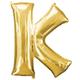 Alphabet A-Z Balloon Banner Letters Gold Foil 16" Birthday Party Decorations - K