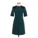 Marc by Marc Jacobs Casual Dress - A-Line Crew Neck 3/4 sleeves: Teal Solid Dresses - Women's Size 2