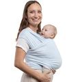 Boba Baby Sling Wrap Newborn - Original Baby Sling Carrier for Newborns and Infants up to 35lbs - Hands-Free Baby Wrap Carrier - Stretchy Baby Wrap Sling & Newborn Sling (Serenity Light Blue)